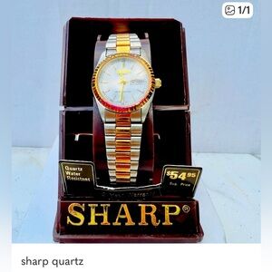 Sharp Quartz Gold and Silver Watch